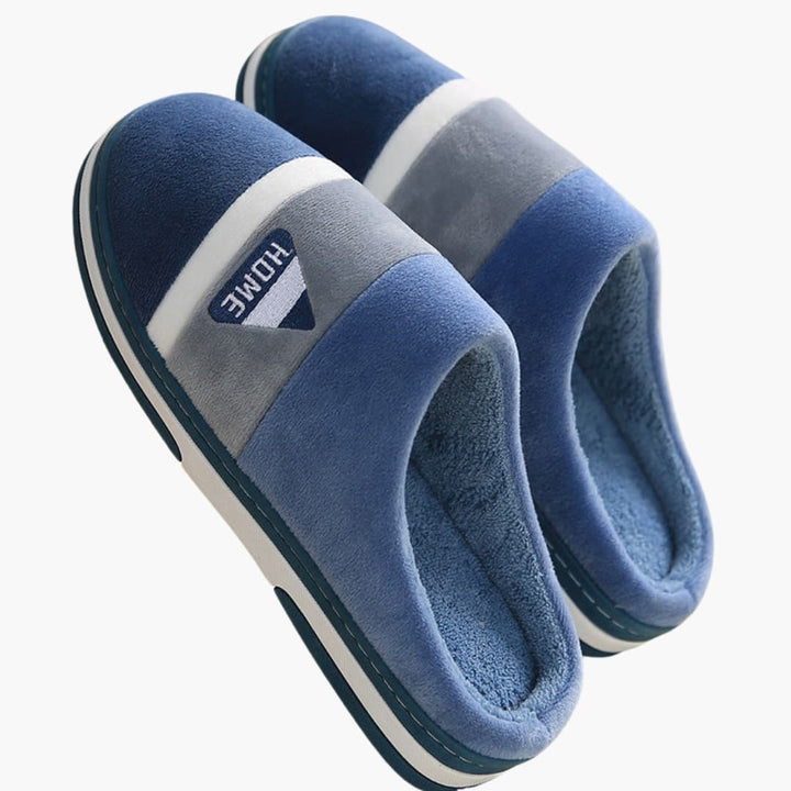 Herren Plüschfutter Hausschuhe mit rutschfester Sohle