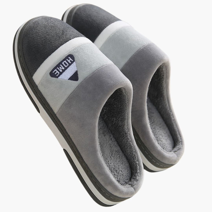 Herren Plüschfutter Hausschuhe mit rutschfester Sohle