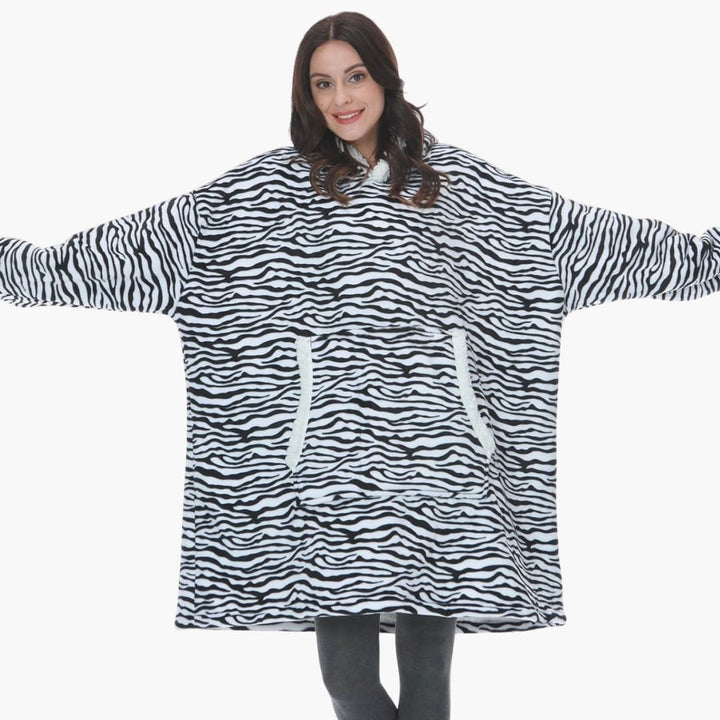 Unisex Decken Hoodie mit Kapuze und Fronttasche