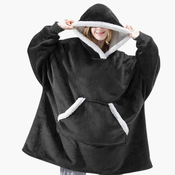 Unisex Decken Hoodie mit Kapuze und Fronttasche