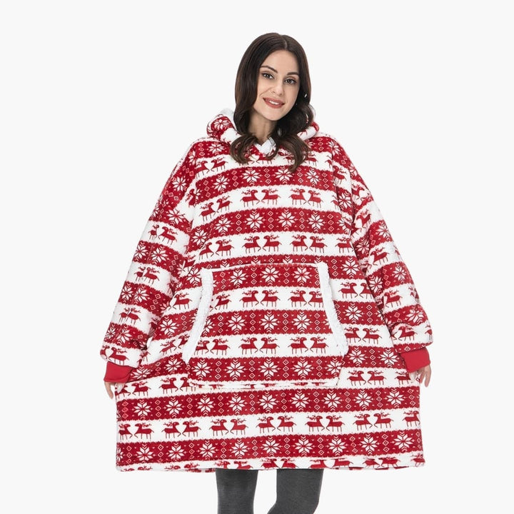 Unisex Decken Hoodie mit Kapuze und Fronttasche