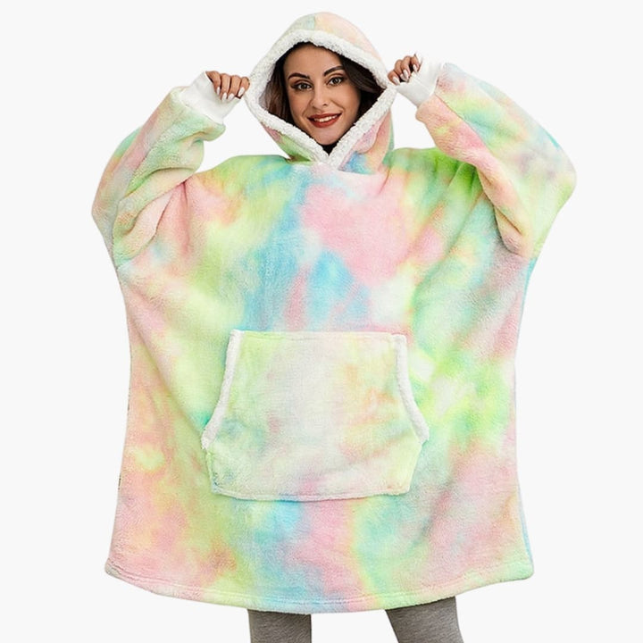 Unisex Decken Hoodie mit Kapuze und Fronttasche