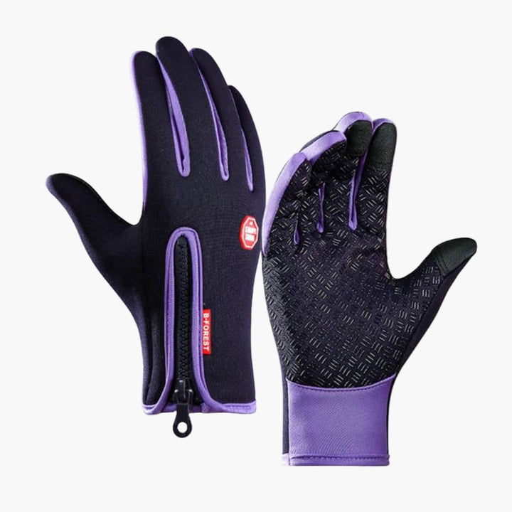 Unisex Handschuhe mit Reißverschluss und Strukturfläche