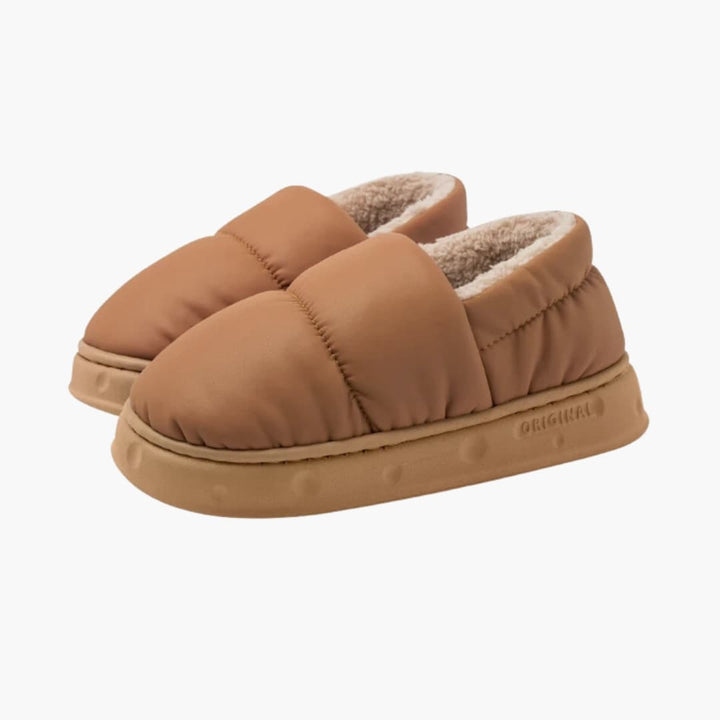 Unisex Hausschuhe mit Futter und fester Sohle