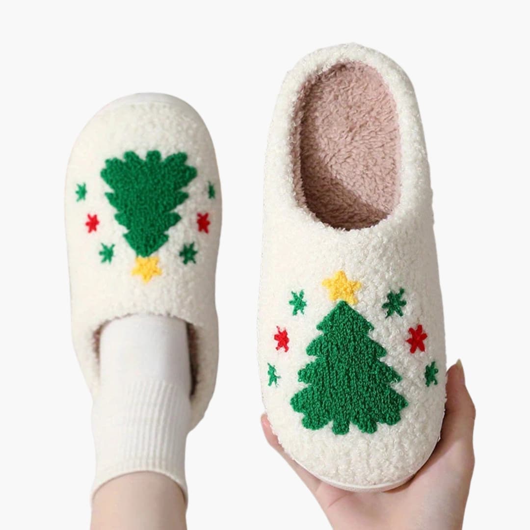 Unisex Hausschuhe mit Plüschfutter und rutschfester Sohle