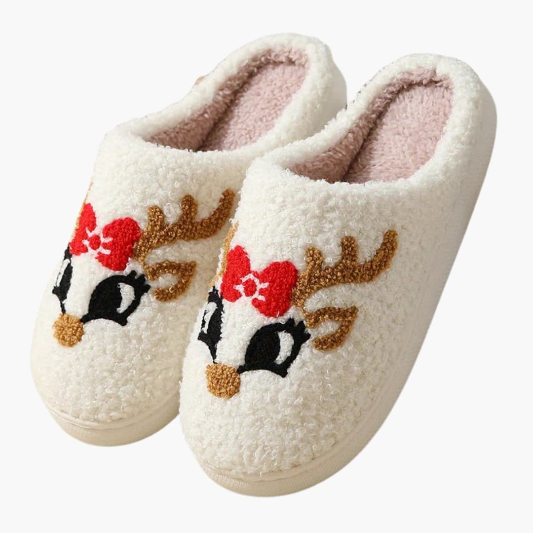 Unisex Hausschuhe mit Plüschfutter und rutschfester Sohle