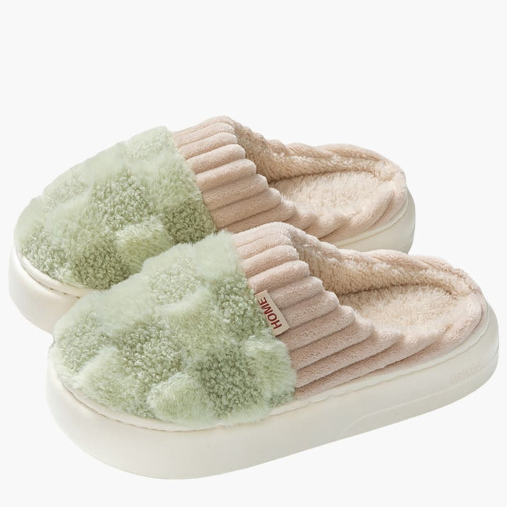 Unisex Pantoffeln mit karierter Oberfläche
