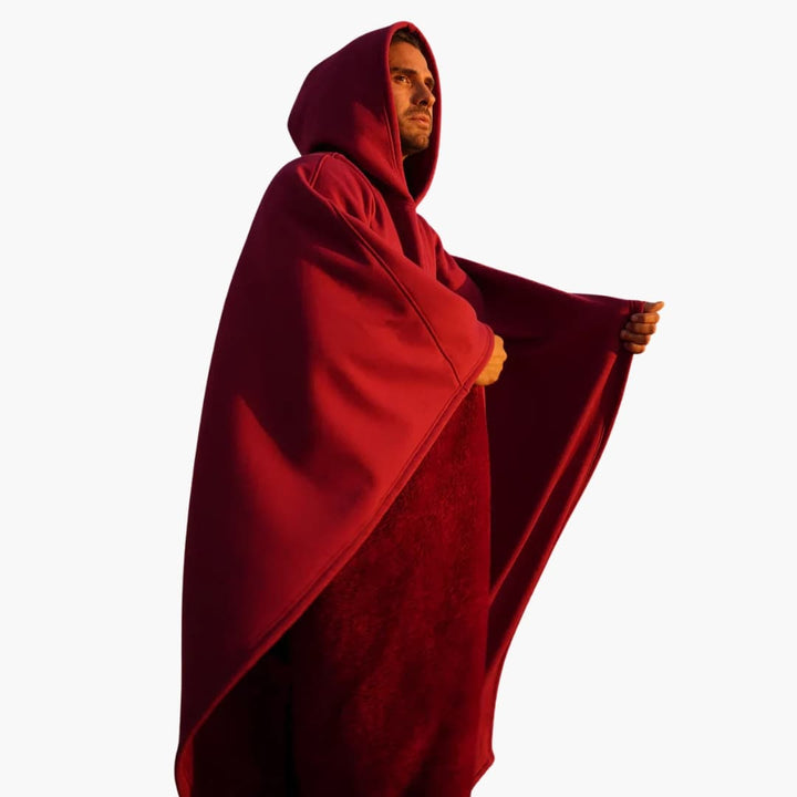 Unisex Poncho Decke mit Kapuze und weiter Passform