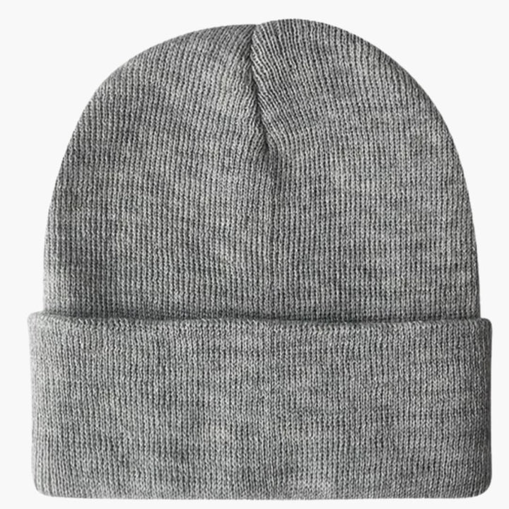 Unisex Strick Wintermütze mit runder Form und Rippoberfläche
