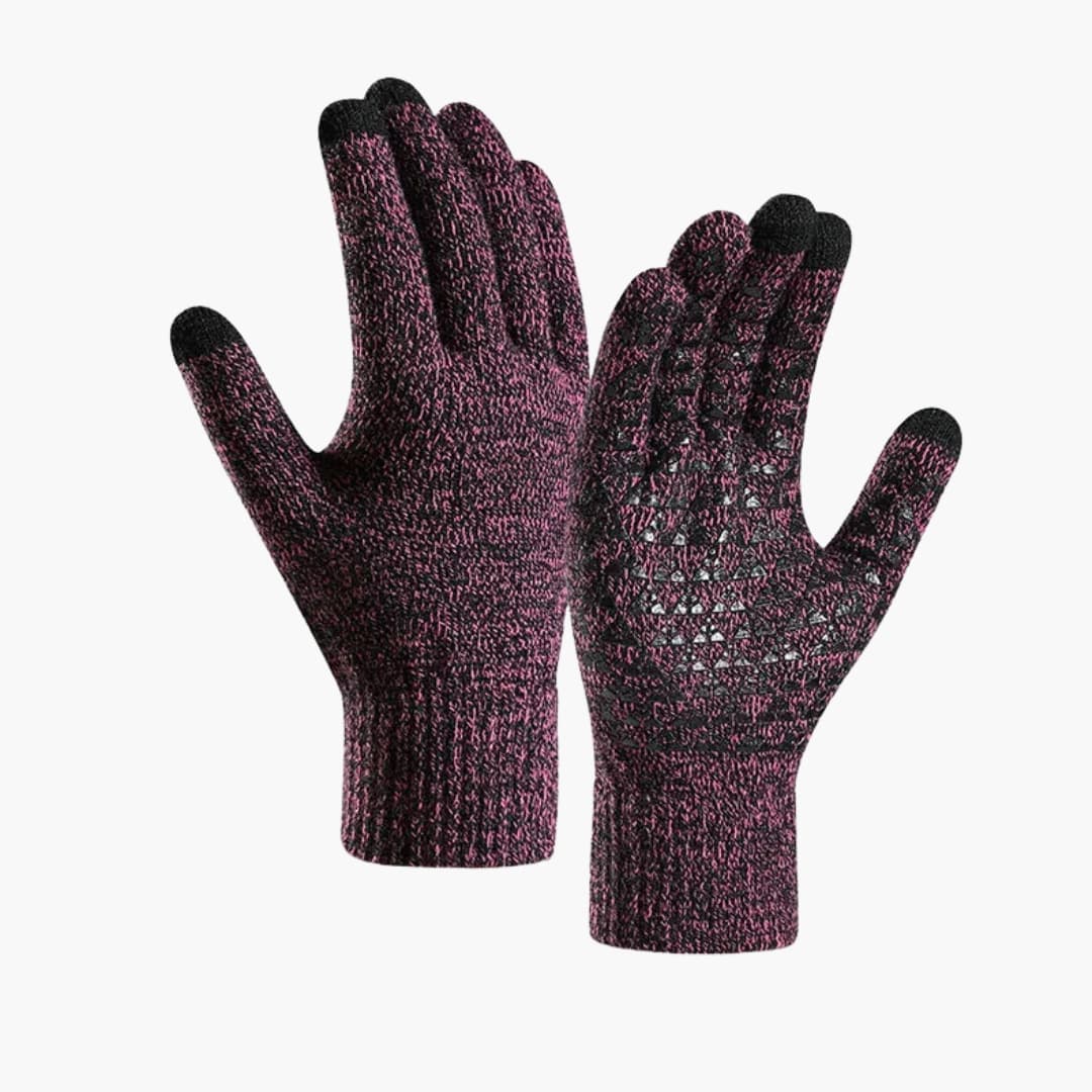 Unisex Strickhandschuhe mit Touchfunktion und elastischen Bündchen