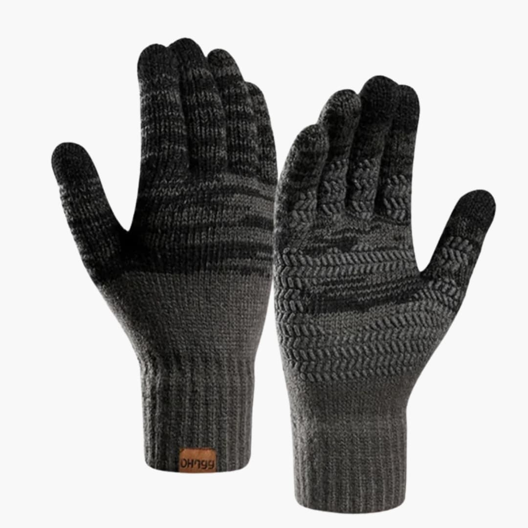 Unisex Strickhandschuhe mit mehrschichtiger Innenseite und Touchfunktion