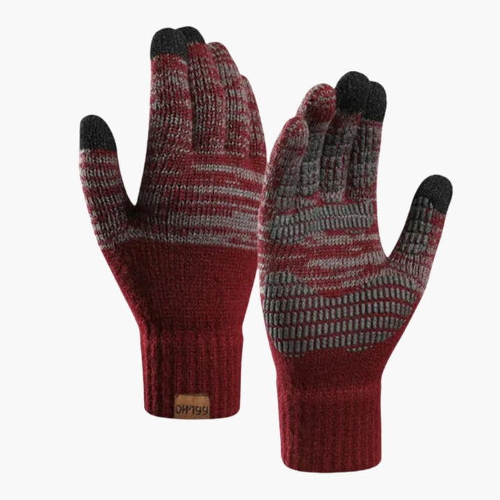 Unisex Strickhandschuhe mit mehrschichtiger Innenseite und Touchfunktion