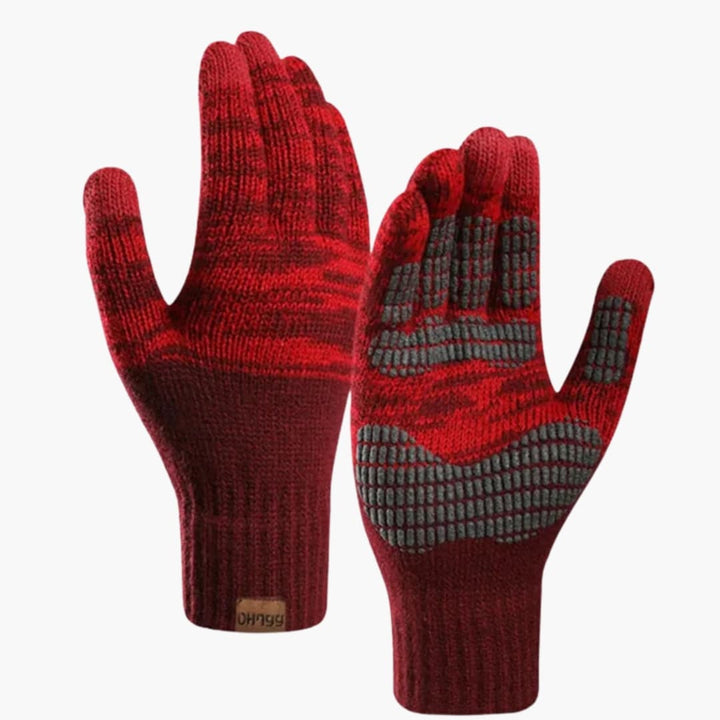 Unisex Strickhandschuhe mit mehrschichtiger Innenseite und Touchfunktion