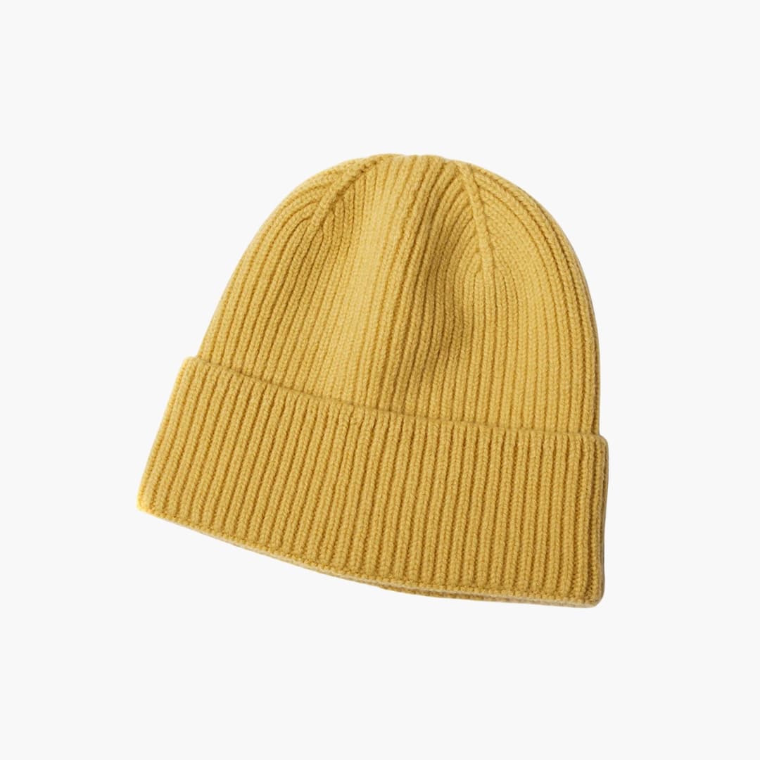 Unisex Strickmütze mit feinem Strick und Rippstruktur