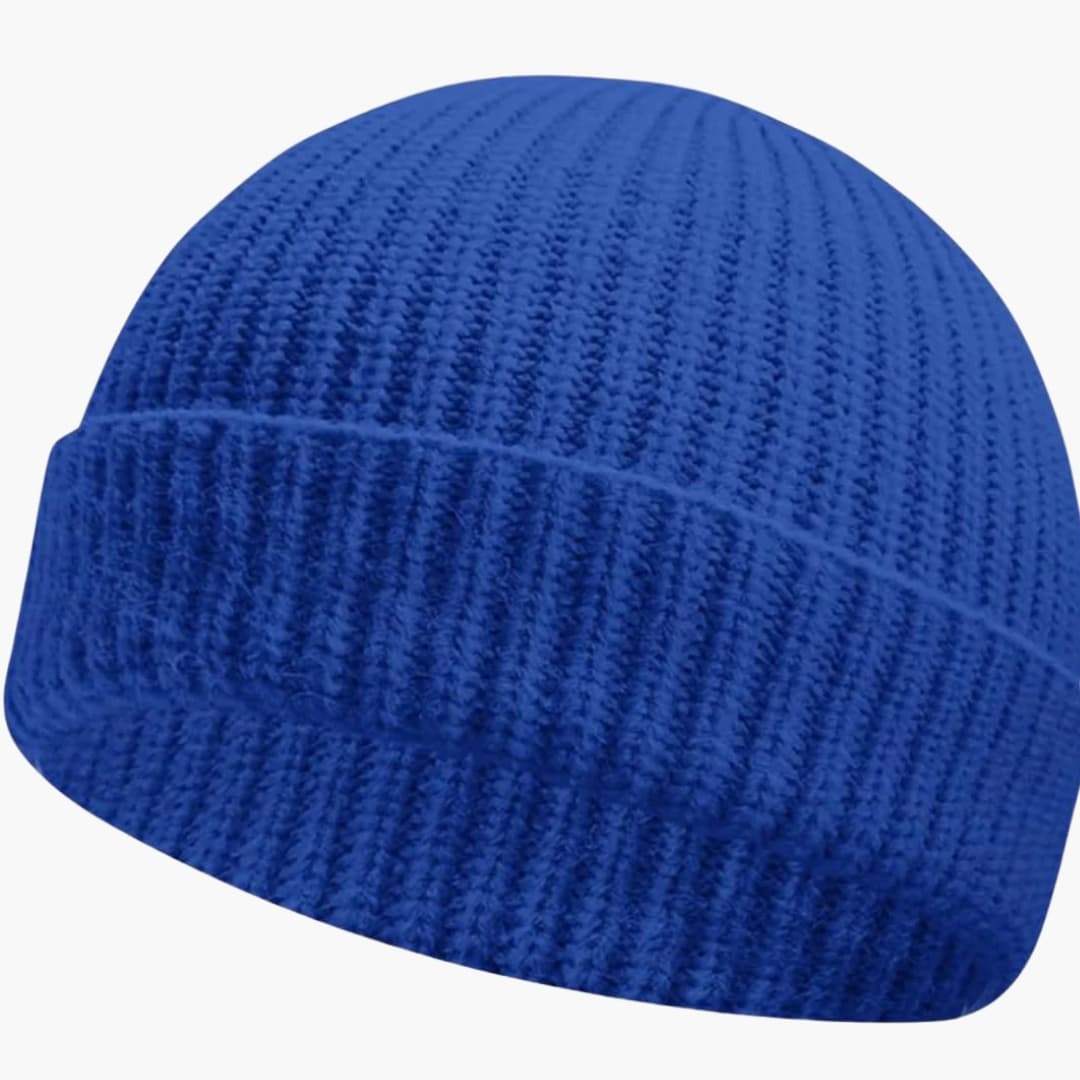 Unisex Strickmütze mit niedriger Umschlagkante