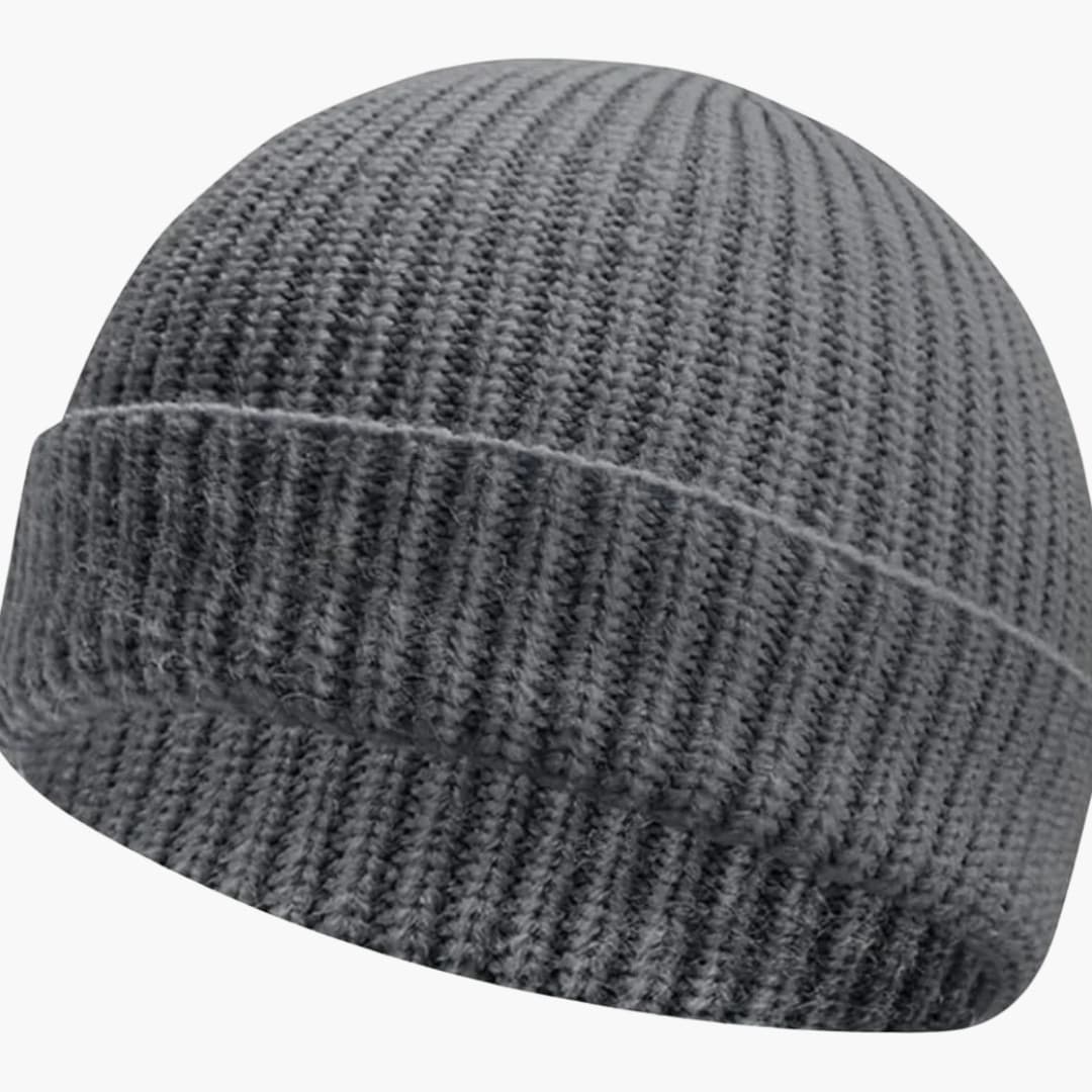 Unisex Strickmütze mit niedriger Umschlagkante