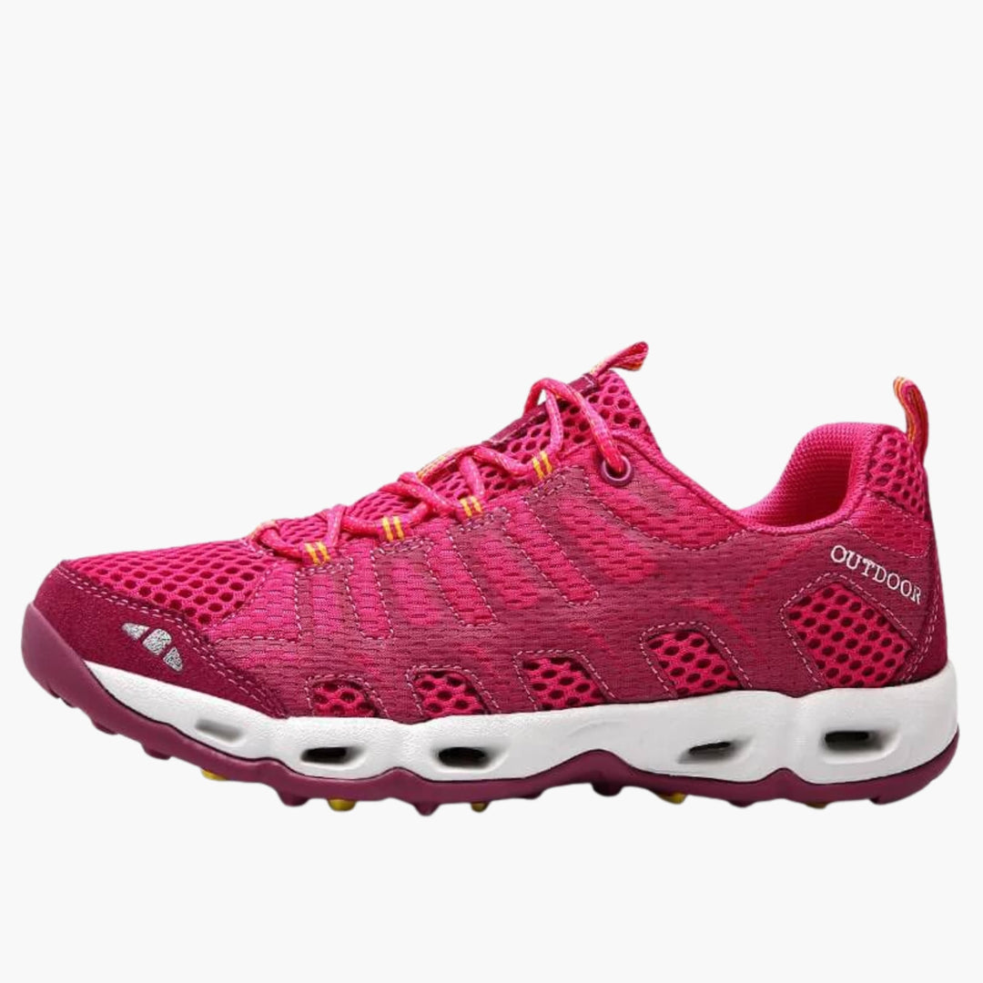 Unisex Trekking Schuhe mit Schnürverschluss und profilierter Außensohle