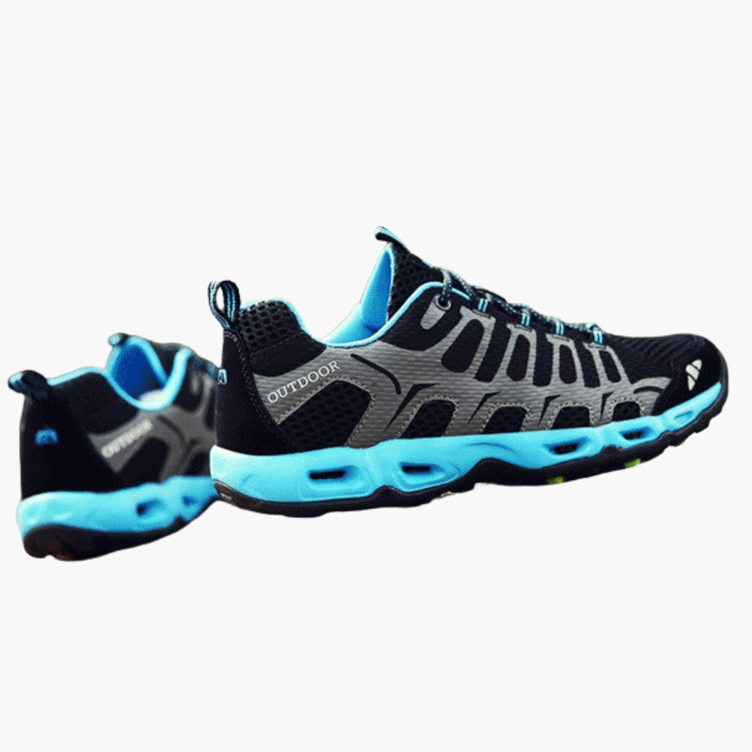 Unisex Trekking Schuhe mit Schnürverschluss und profilierter Außensohle