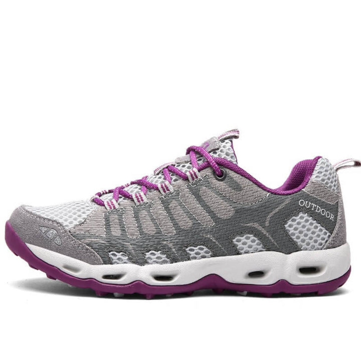 Unisex Trekking Schuhe mit Schnürverschluss und profilierter Außensohle