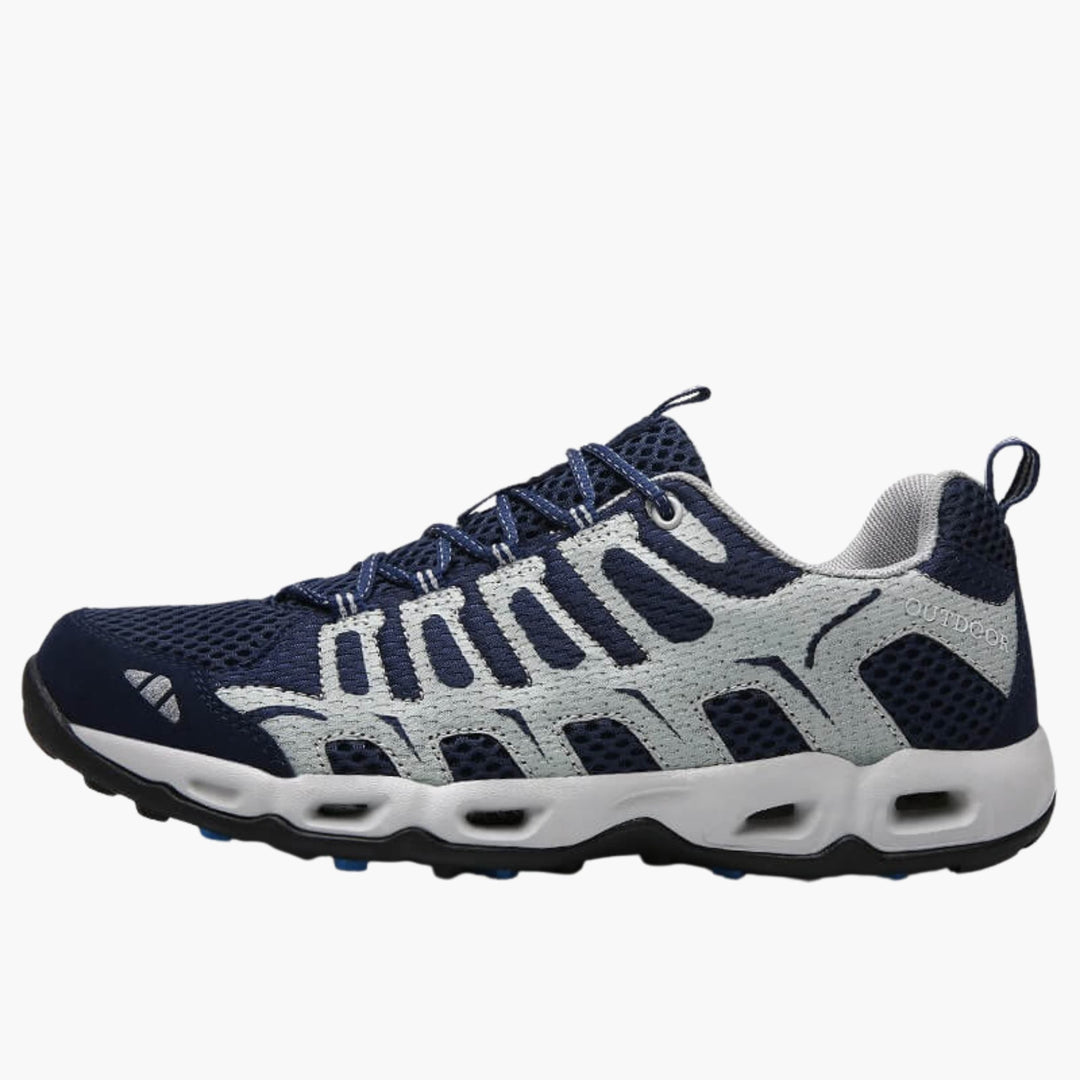 Unisex Trekking Schuhe mit Schnürverschluss und profilierter Außensohle