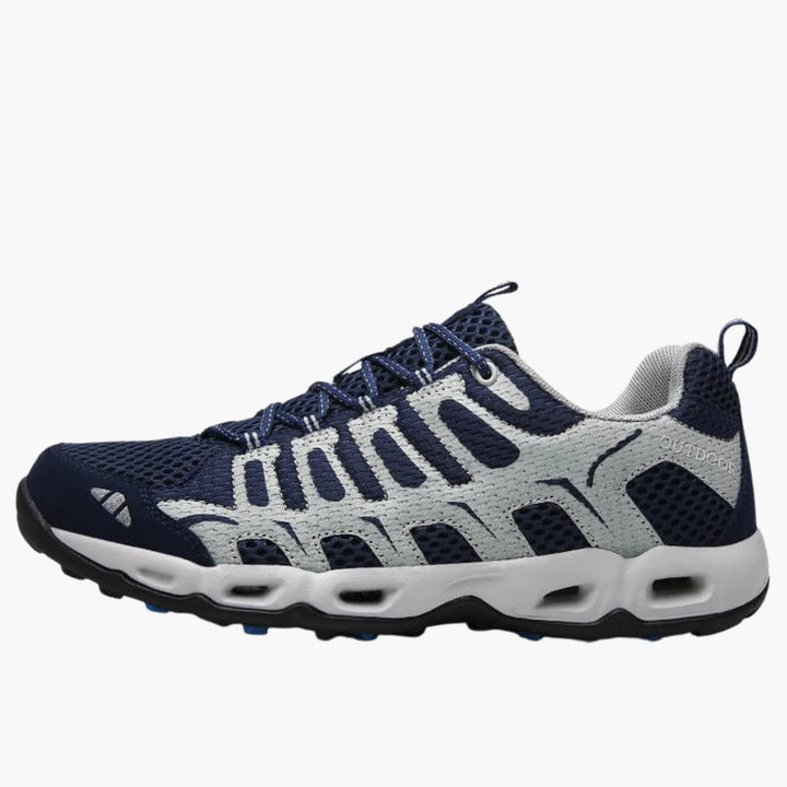 Unisex Trekking Schuhe mit Schnürverschluss und profilierter Außensohle