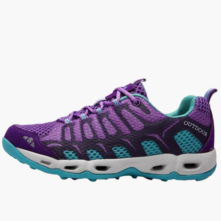 Unisex Trekking Schuhe mit Schnürverschluss und profilierter Außensohle