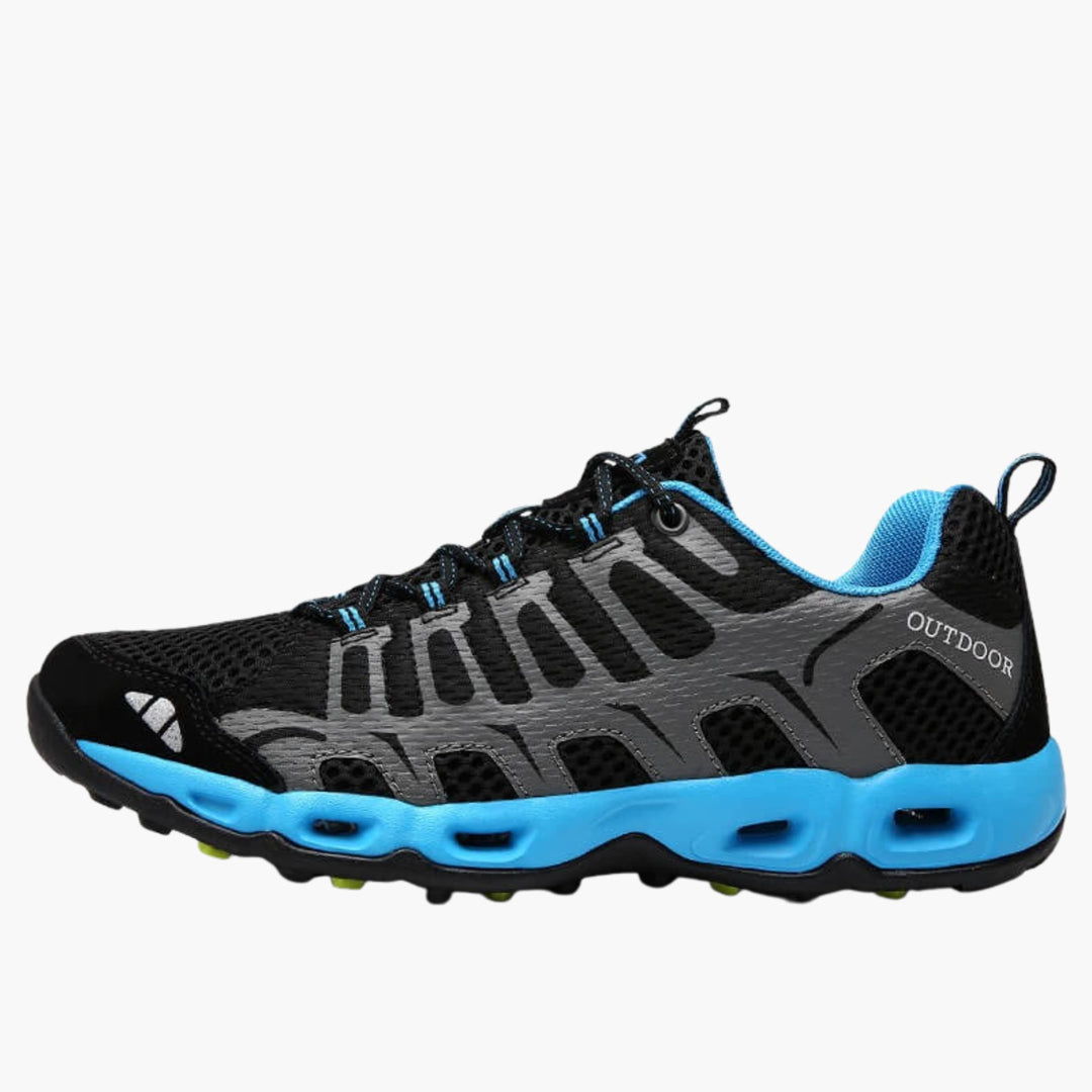 Unisex Trekking Schuhe mit Schnürverschluss und profilierter Außensohle