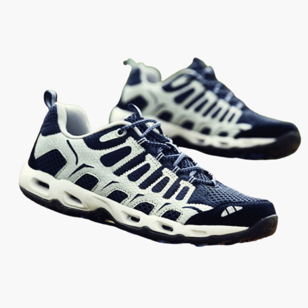 Unisex Trekking Schuhe mit Schnürverschluss und profilierter Außensohle