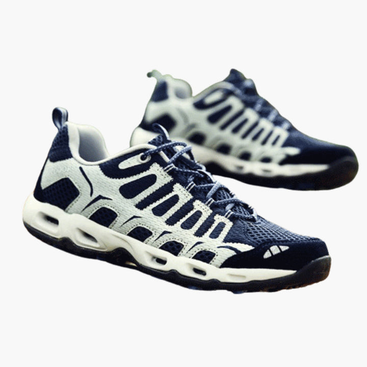 Unisex Trekking Schuhe mit Schnürverschluss und profilierter Außensohle