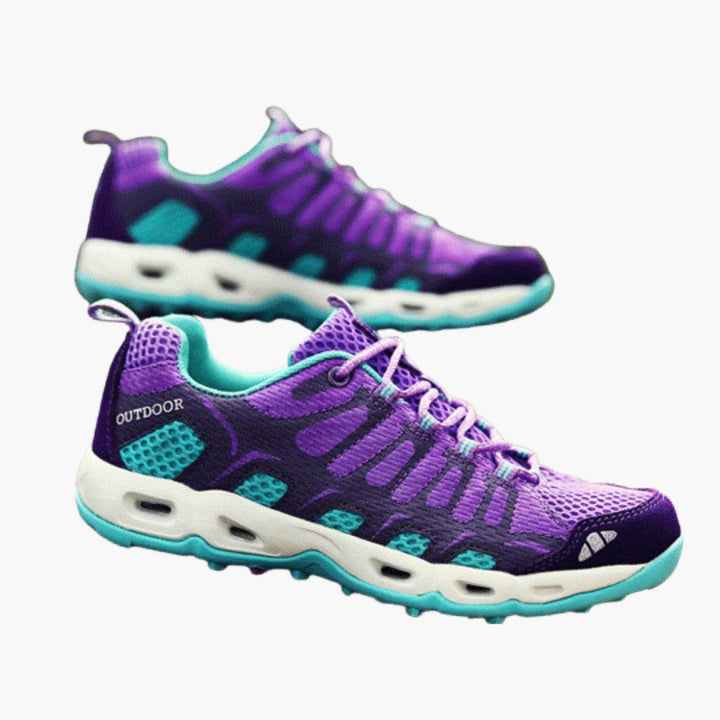 Unisex Trekking Schuhe mit Schnürverschluss und profilierter Außensohle