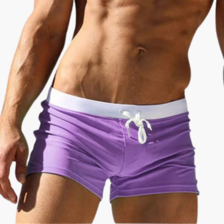 Kurze Badehose für Herren – Enganliegend mit Kordelzug