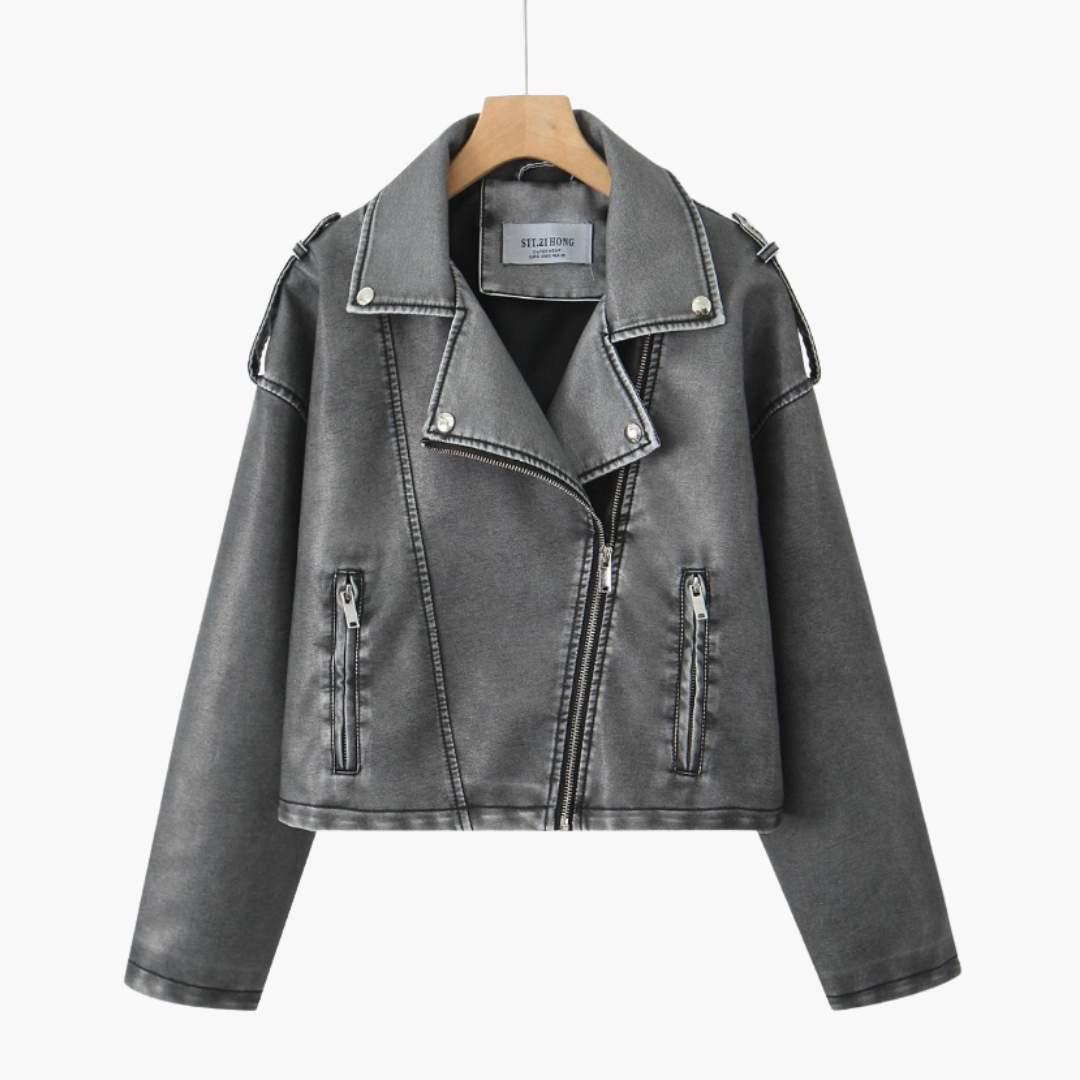 Kurze Bikerjacke für Damen