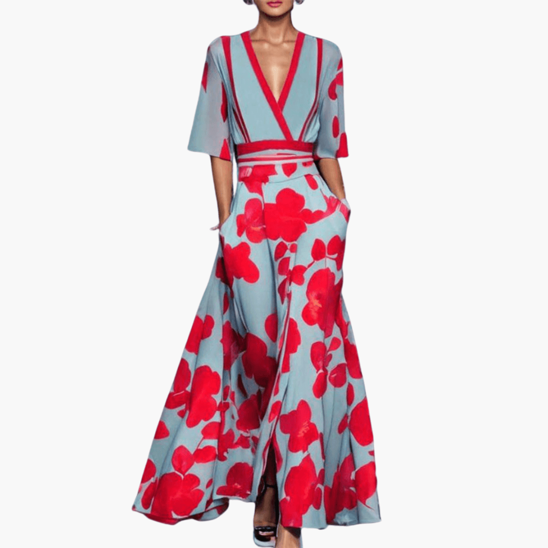 Elegantes Kleid mit Blumenmuster für Frauen - SchmiedeMode