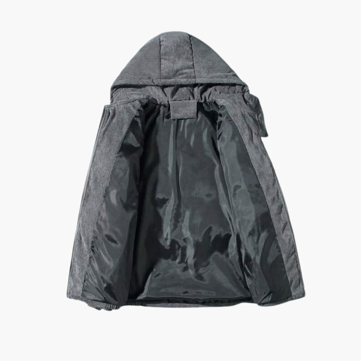 Herren Pufferjacke mit Kapuze und Reißverschlussverschluss
