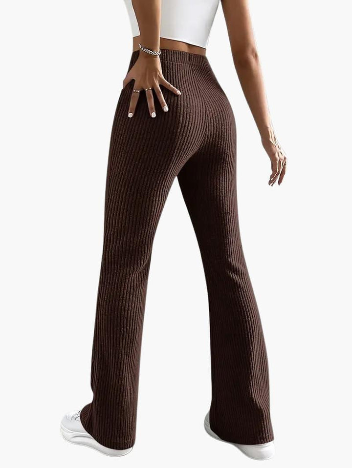 Lässige lange Hosen mit hoher Taille für Damen - SchmiedeMode
