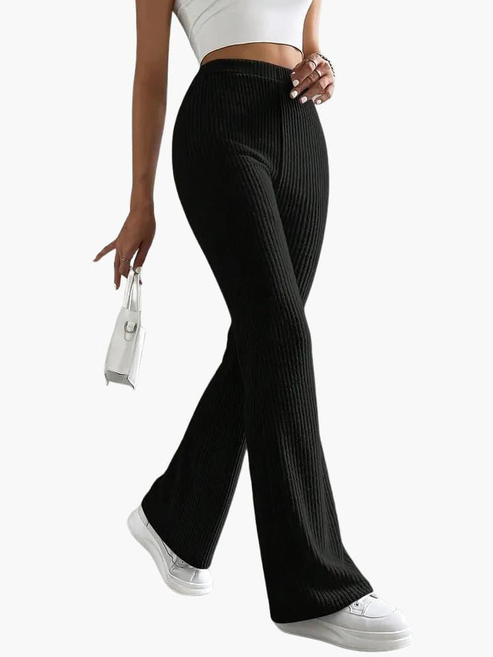 Lässige lange Hosen mit hoher Taille für Damen - SchmiedeMode