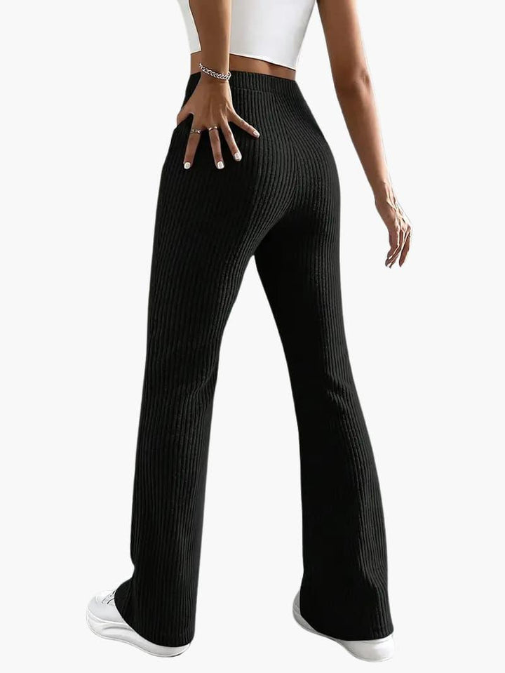 Lässige lange Hosen mit hoher Taille für Damen - SchmiedeMode