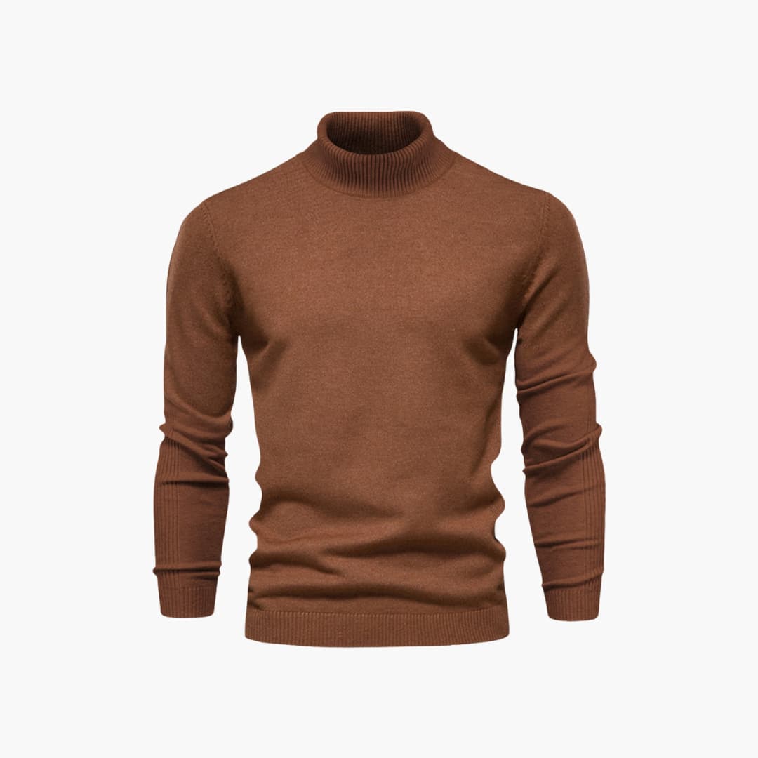 Herren pullover mit Rollkragen und langen Ärmeln