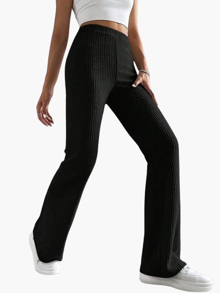 Lässige lange Hosen mit hoher Taille für Damen - SchmiedeMode