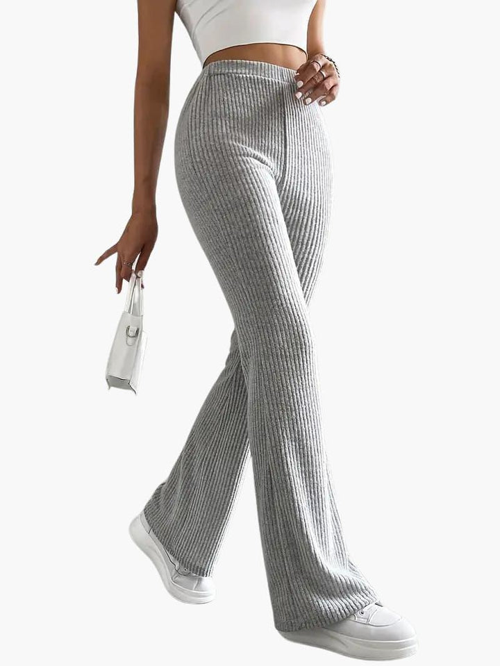 Lässige lange Hosen mit hoher Taille für Damen - SchmiedeMode