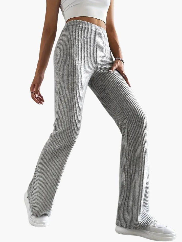 Lässige lange Hosen mit hoher Taille für Damen - SchmiedeMode