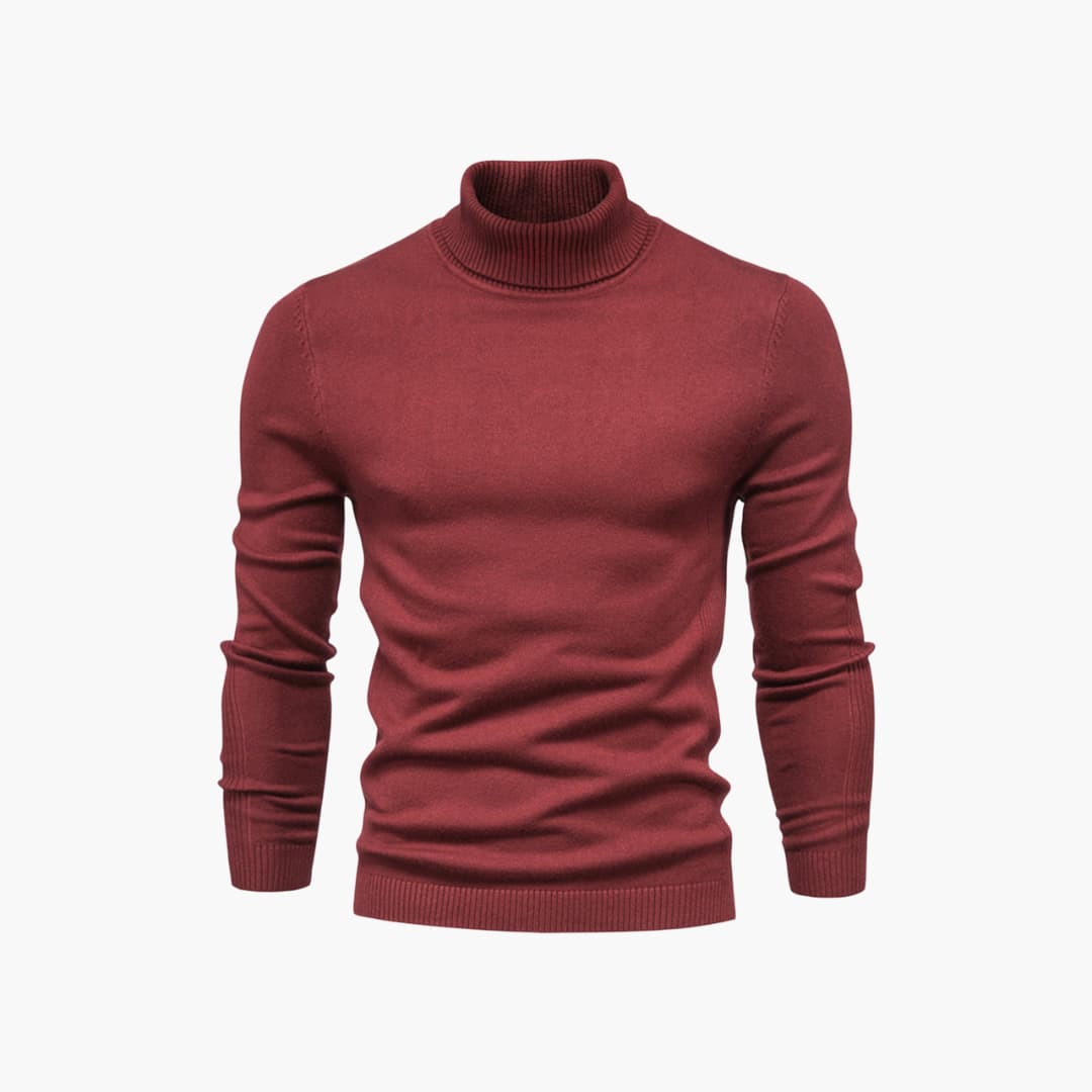 Herren pullover mit Rollkragen und langen Ärmeln