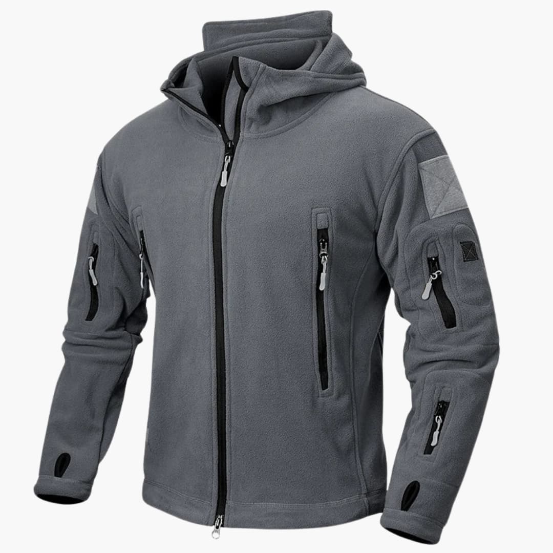 Herren-Kapuzenjacke mit Reißverschluss und mehreren Taschen