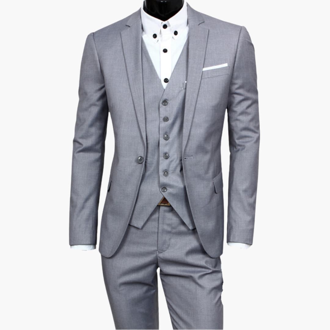 Herrenanzug dreiteilig slim fit für alle Jahreszeiten