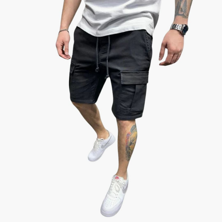 Herren Cargoshorts mit Kordelzug und Klappentaschen