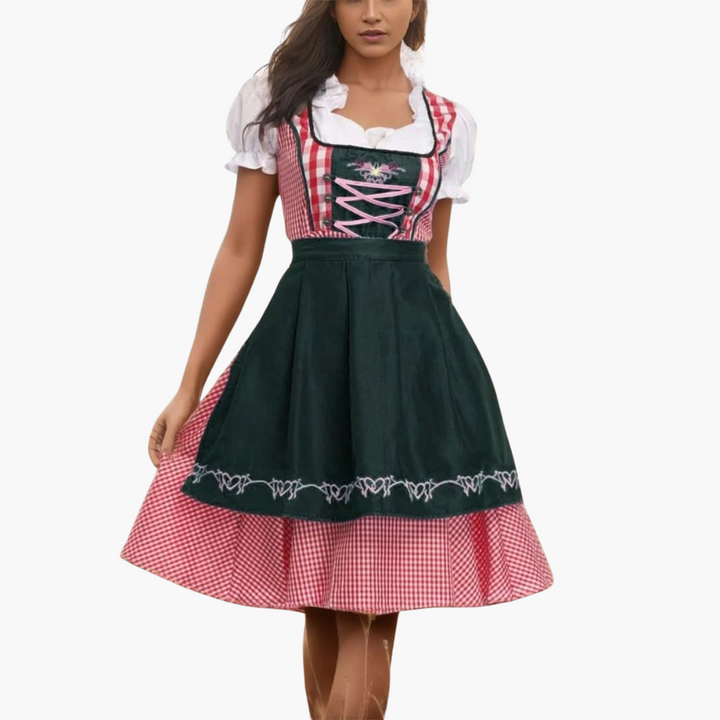 Traditionelles Dirndl kleid mit Schürze für Damen - Oktoberfest 2025