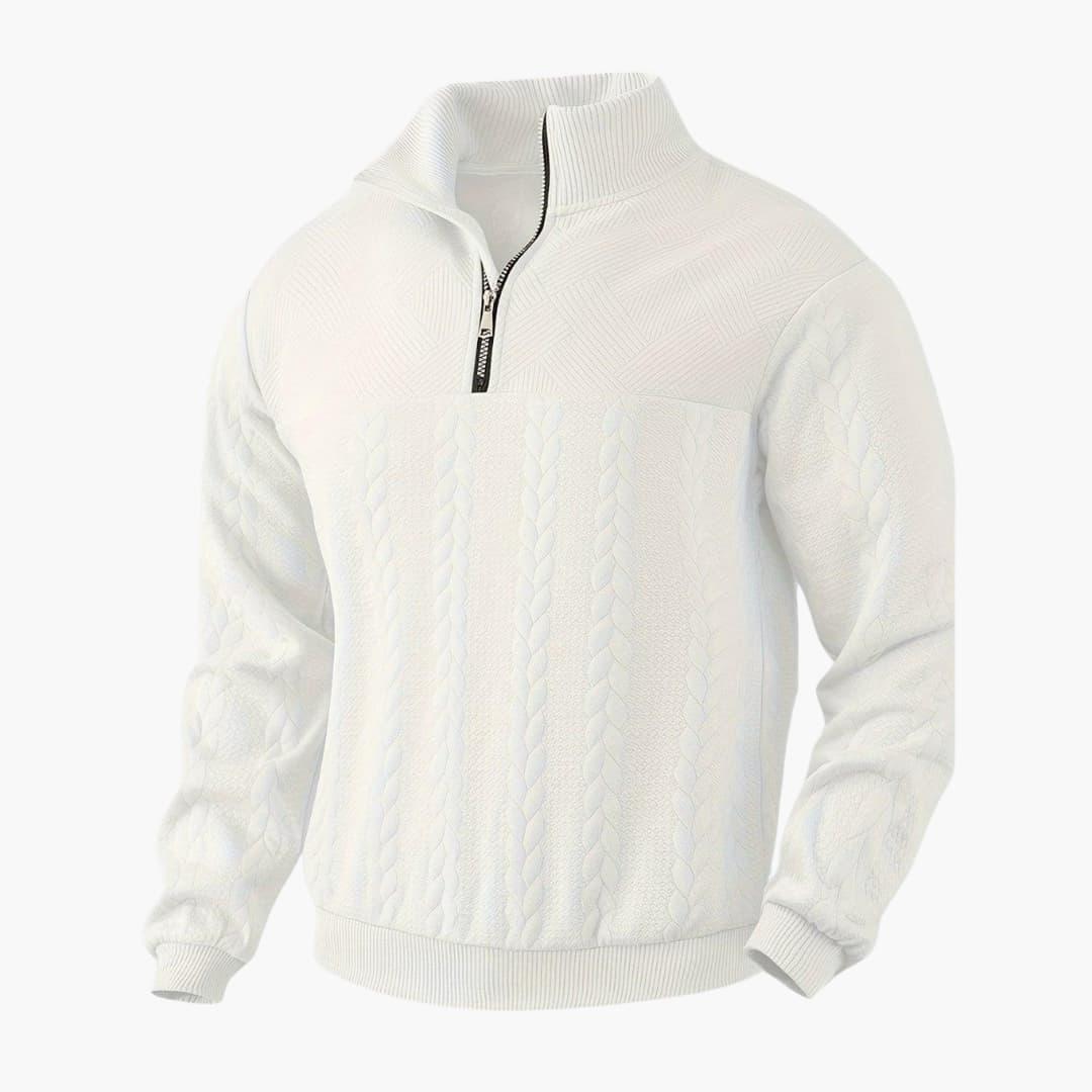 Warmer und stylischer Half-Zip Pullover für Männer - SchmiedeMode