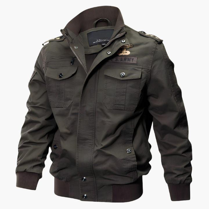 Herren Bomberjacke mit Reißverschluss und Klappentaschen