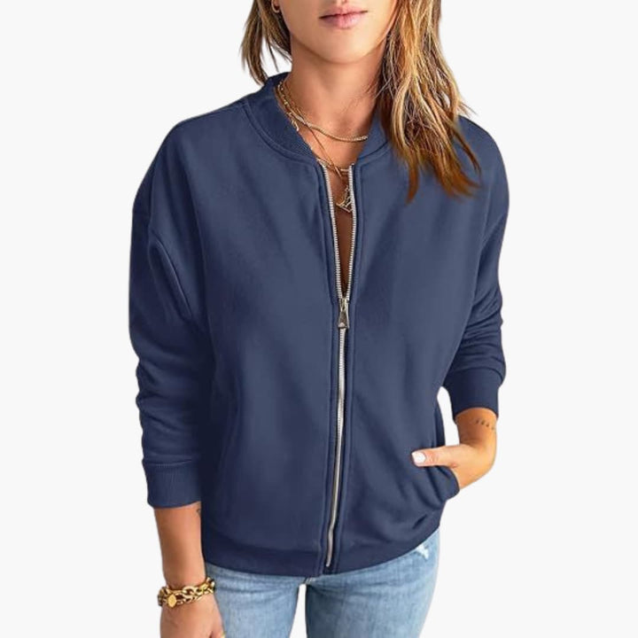 Bomber Übergangsjacke mit Reißverschluss für Damen