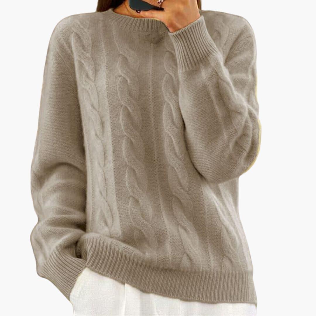 Bequemer Pullover mit lockerer Passform für Damen - SchmiedeMode